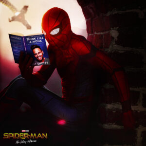 Spider-Man Reading Jay Shetty